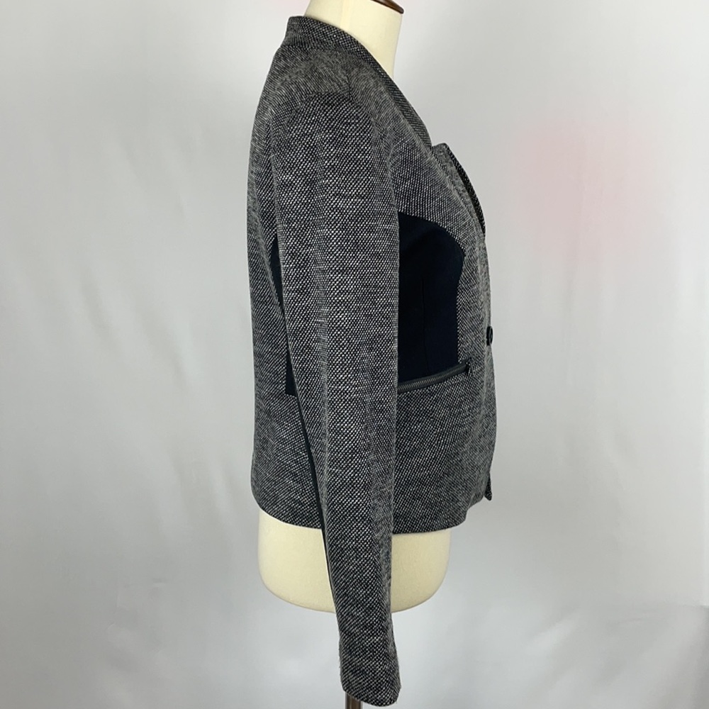 Halogen Gorgeous Tweed Blazer w/Black Trim & Zipper Pockets - Size Small - Picture 8 of 13